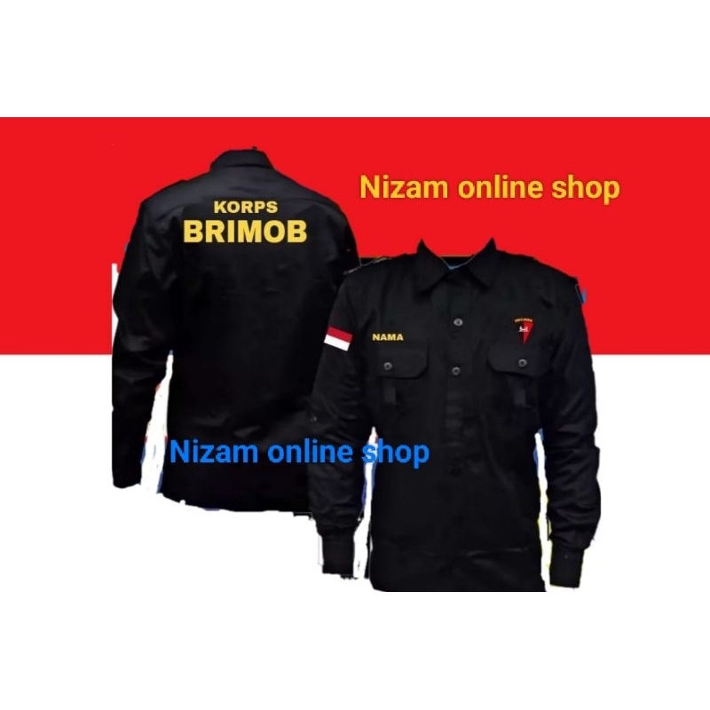 KEMEJA Brimob seragam Brimob Baju Brimob PDH Brimob Kemeja kerja Brimob Baju kerja Brimob seragam ke