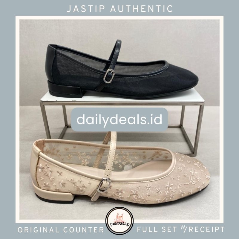 #1-70381083 Gertrude Mesh - Jast[p] CK ORIGINAL COUNTER FLORAL EMBROIDERED MARY JANE FLAT SHOES STOR