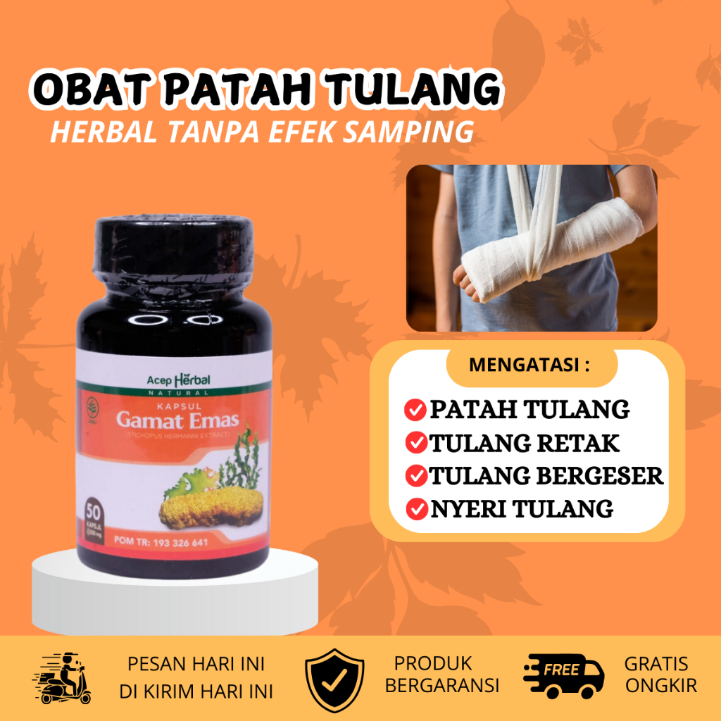 Obat Patah Tulang, Patah Kaki Tangan Bahu Paha, Pengapuran Tulang, Nutrisi Tulang