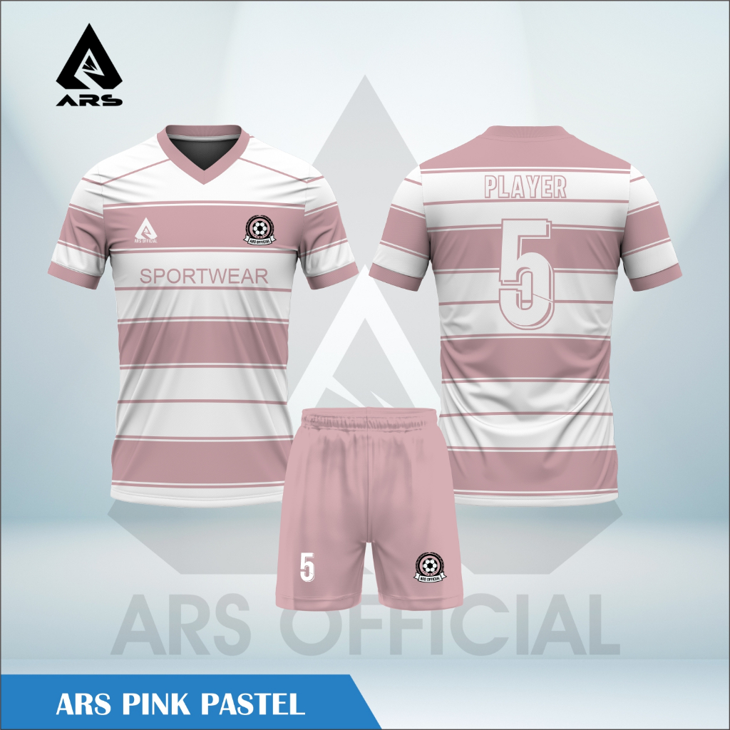 JERSEY FUTSAL & JERSEY SEPAK BOLA CUSTOM PRINTING ARS PINK PASTEL