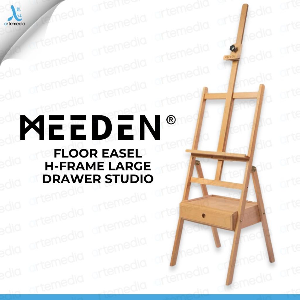 

Meeden Floor Easel H‑Frame with Storage Drawer for Painting & Studio – Stand Lukis H‑Frame Meeden dengan Laci Penyimpanan untuk Studio & Melukis