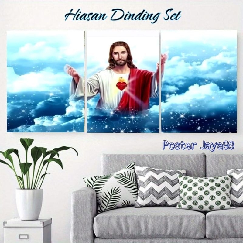 (Harga SET) Hiasan Dinding SET Yesus//Dekorasi Dinding SET Yesus