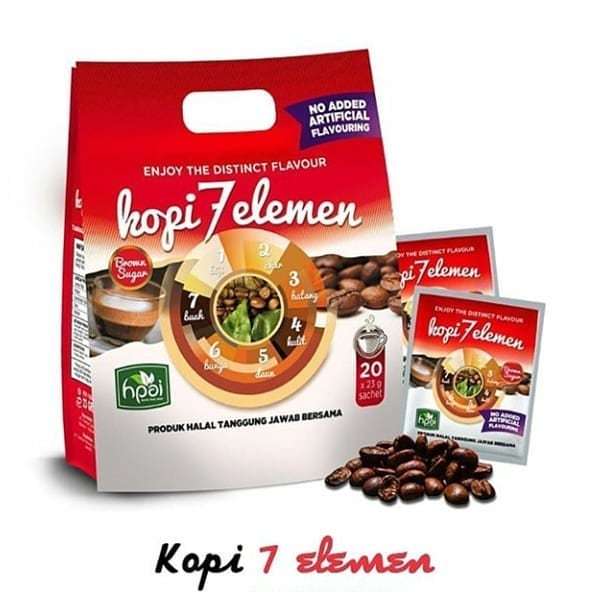 

Kopi Herbal Sevel 7 Elemen II Menjaga Kesehatan Tubuh HNI HPAI isi 20 Sachet