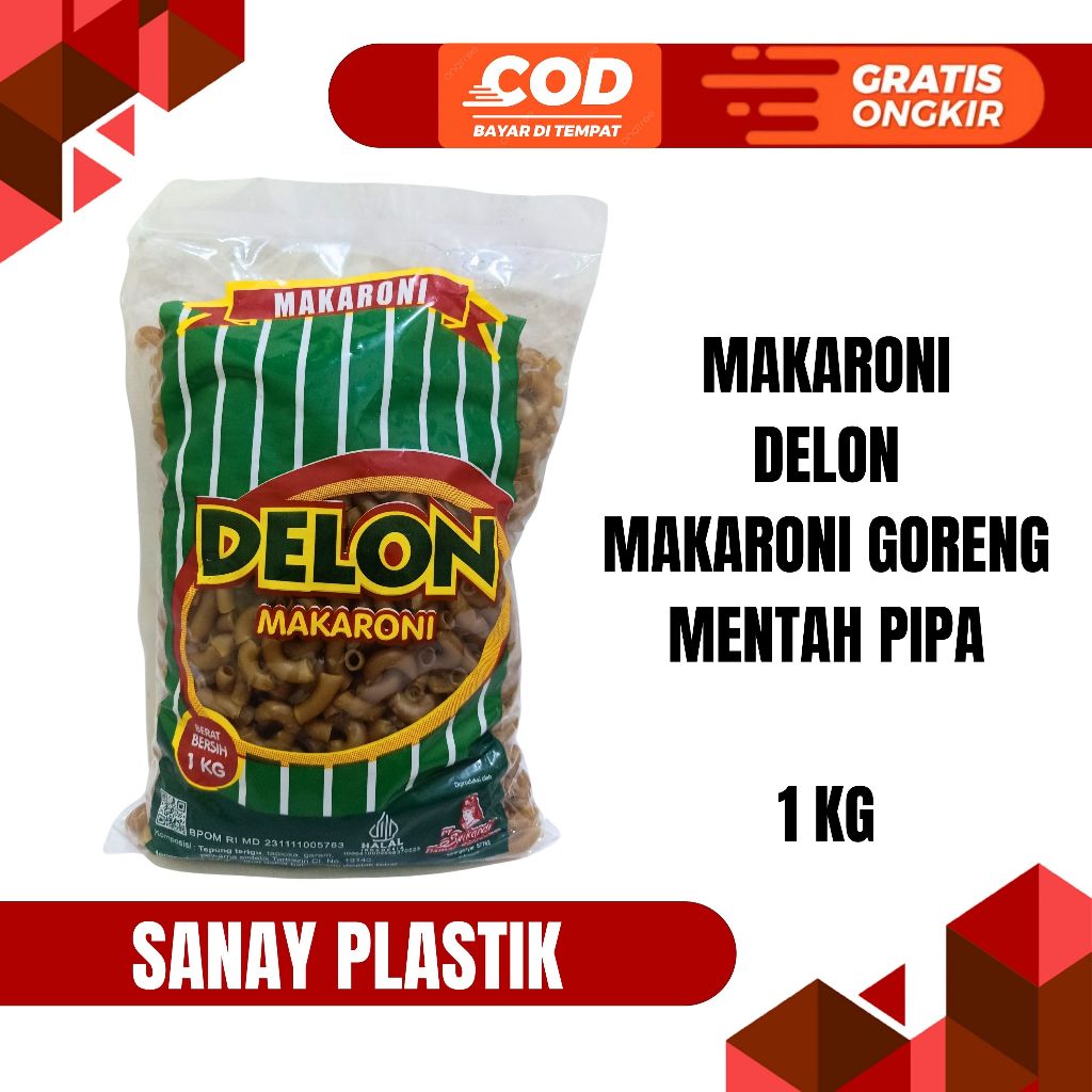 

MAKARONI DELON HIJAU GORENG MEKAR 1 KG