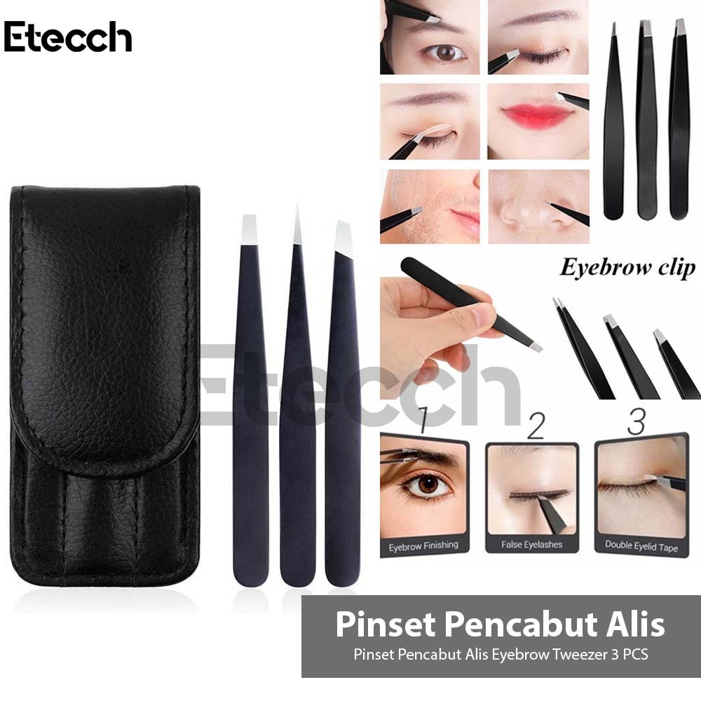 Pinset Pencabut Alis Eyebrow Tweezer 3 PCS