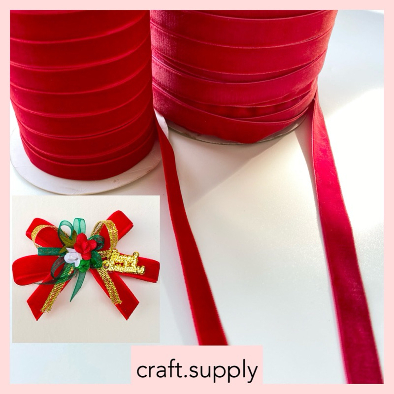 

PITA VELVET BLUDRU MERAH TEMA NATAL PER-METER