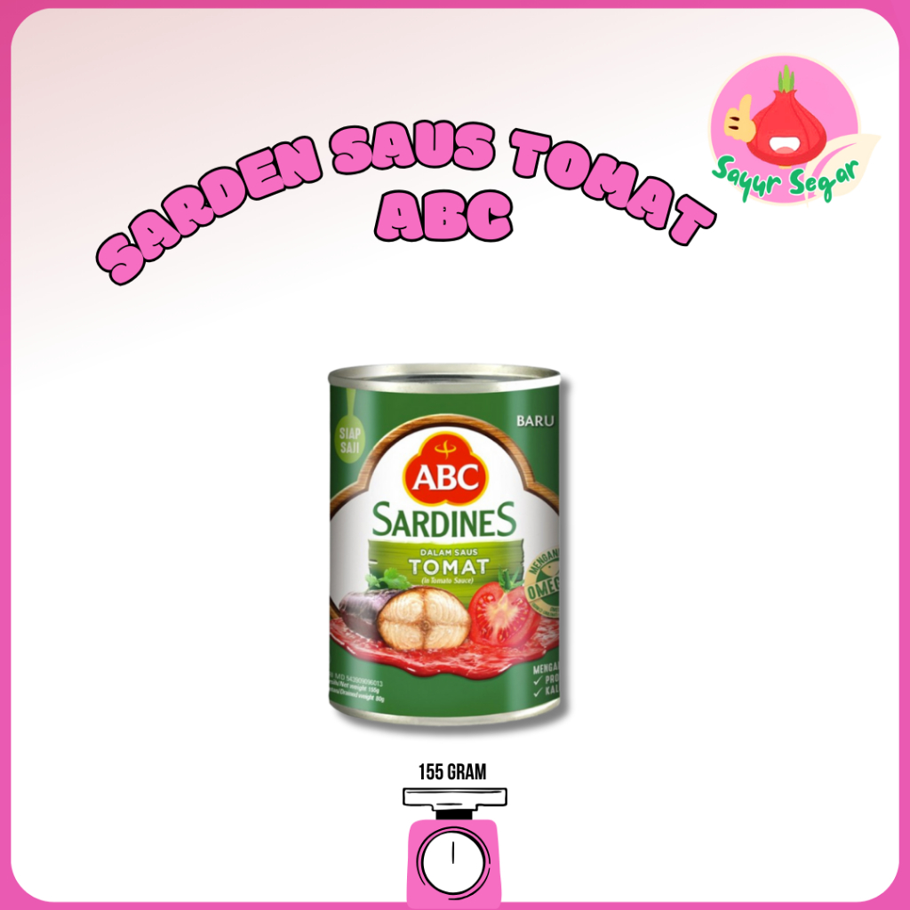 

Sayur Segar - ABC Sarden Saus Tomat 155 gr / Sardines Tomato Sauce