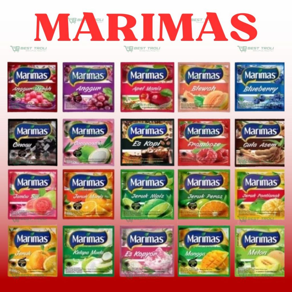 

MARIMAS MINUMAN SERBUK ANEKA RASA 1RENTENG ISI 10SACHET