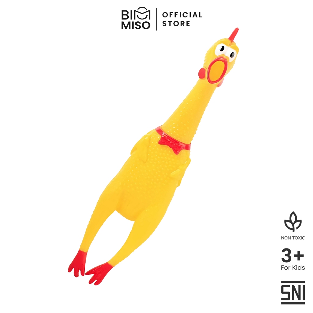 Boneka Karet Ayam Mainan Anak Kecil Bunyi