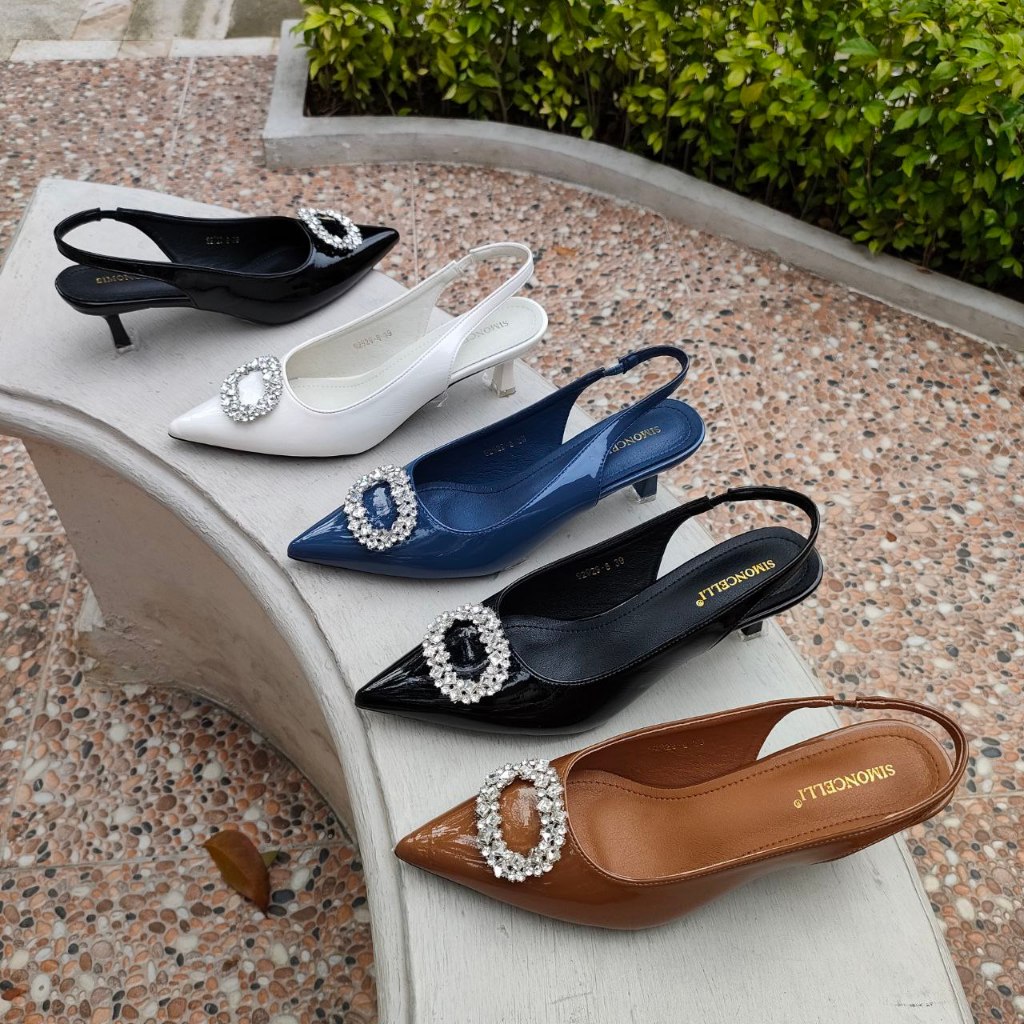 Simoncelli Sepatu Heels Tali Belakang 5cm Wanita | Sepatu Mewah | Heels Kondangan | Weddings 92929-8