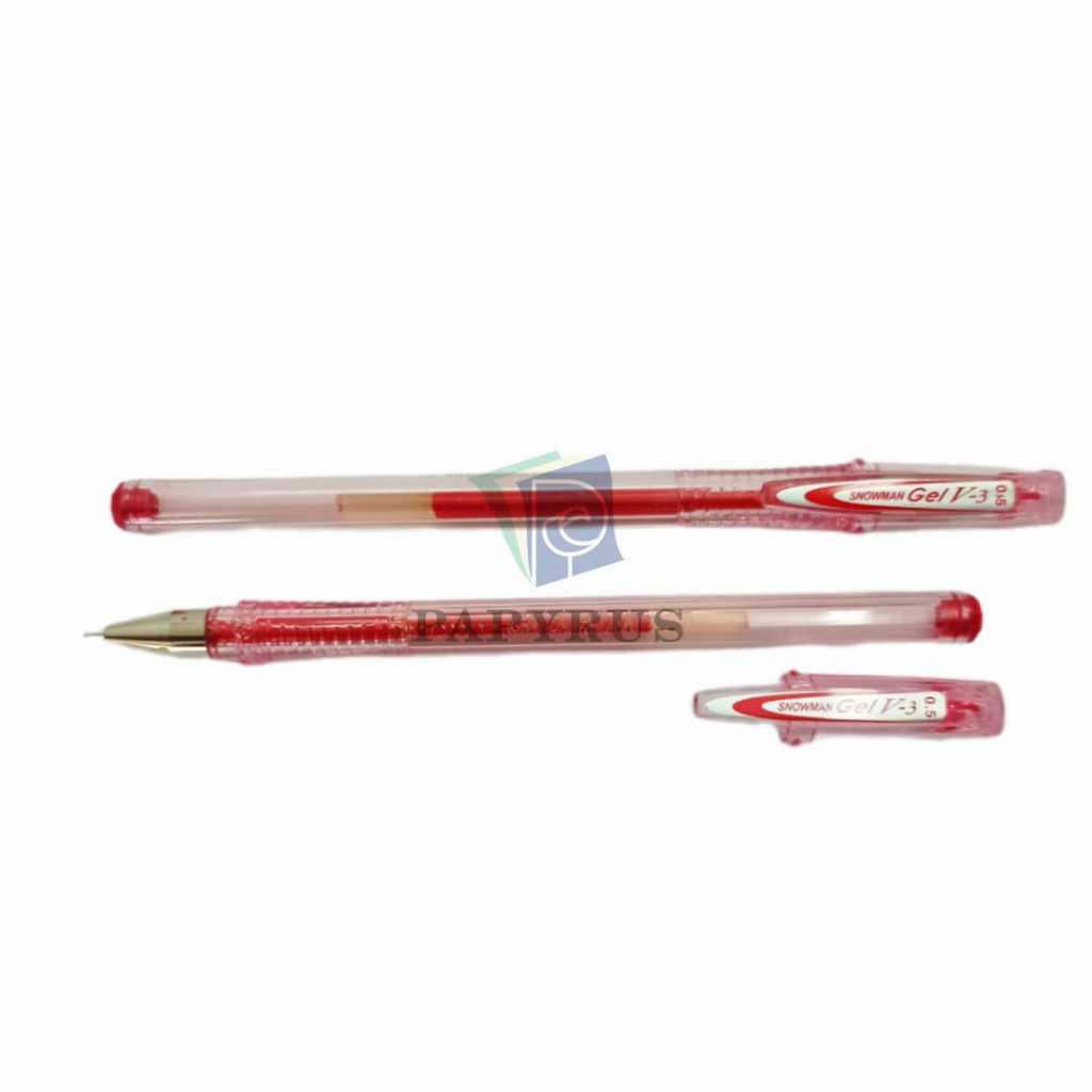 

BOLPOIN / BALLPOINT / PULPEN GEL / PEN GEL / PEN SNOWMAN V3 0.5 MERAH