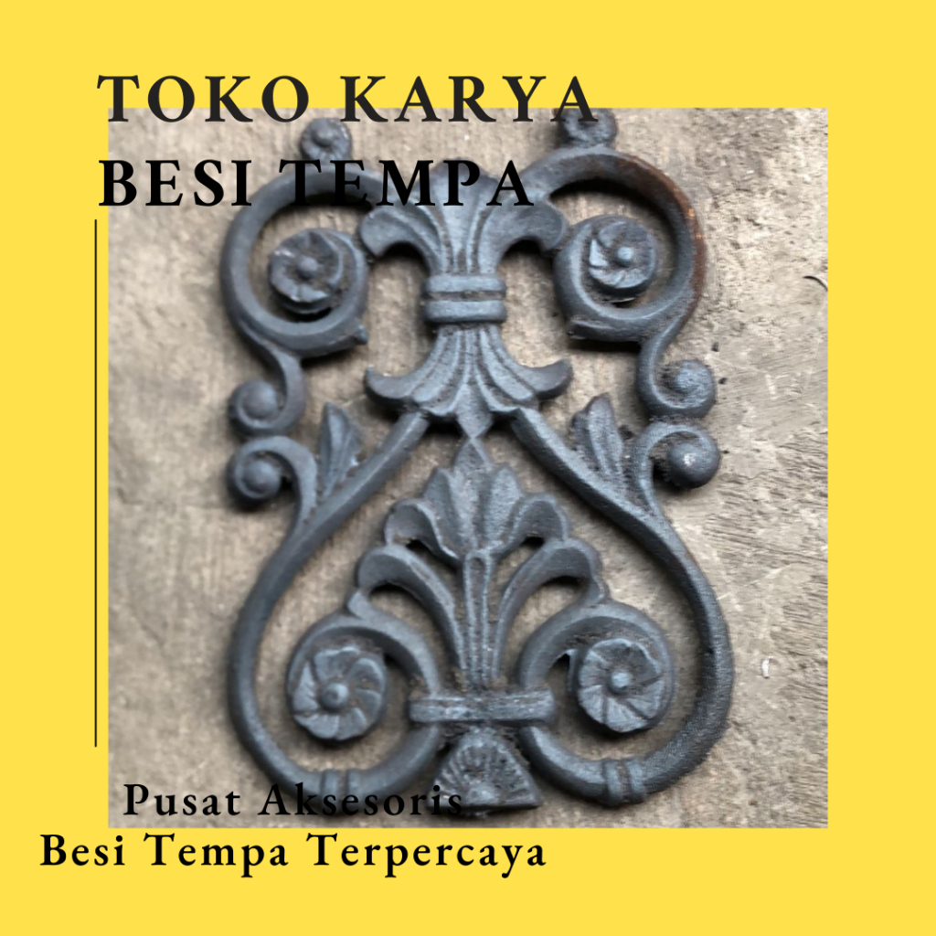 Ornamen Pagar Besi Cor 269 / Ornamen Besi Tempa / Ornamen Pagar Besi dan Tralis / Aksesoris Besi Tem