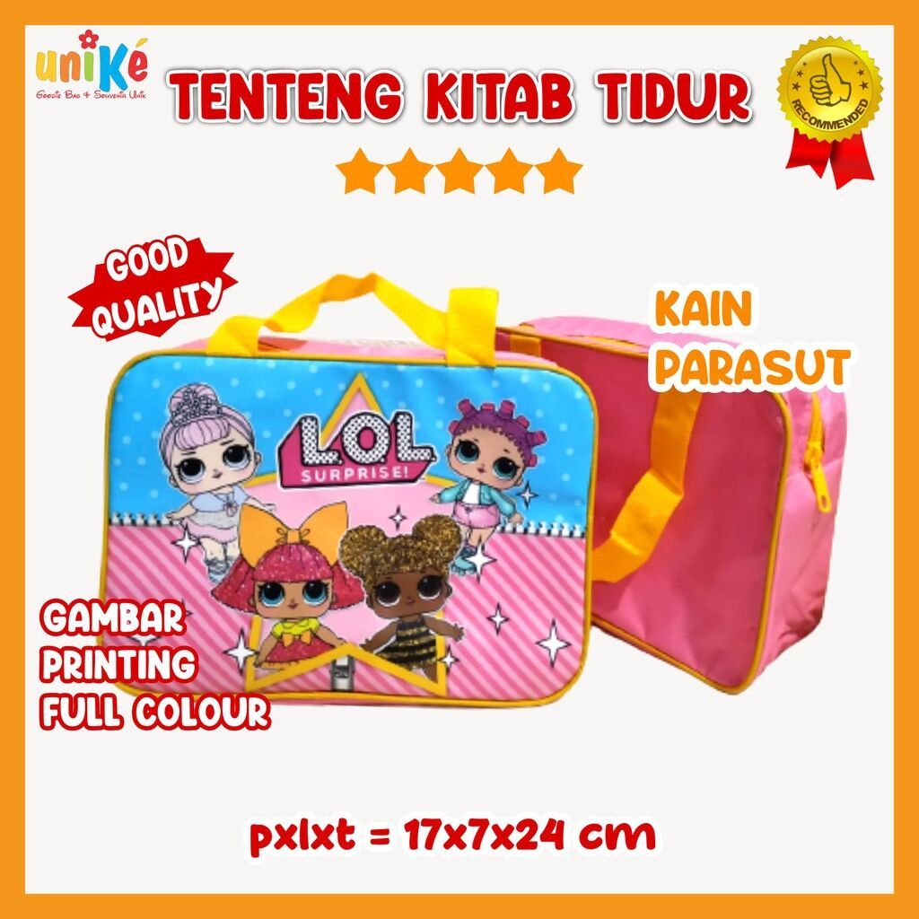 

(Minim Order 6pcs) TAS TENTENG KITAB TIDUR Bingkisan Lebaran Idul Fitri Anak Souvenir Ulang Tahun
