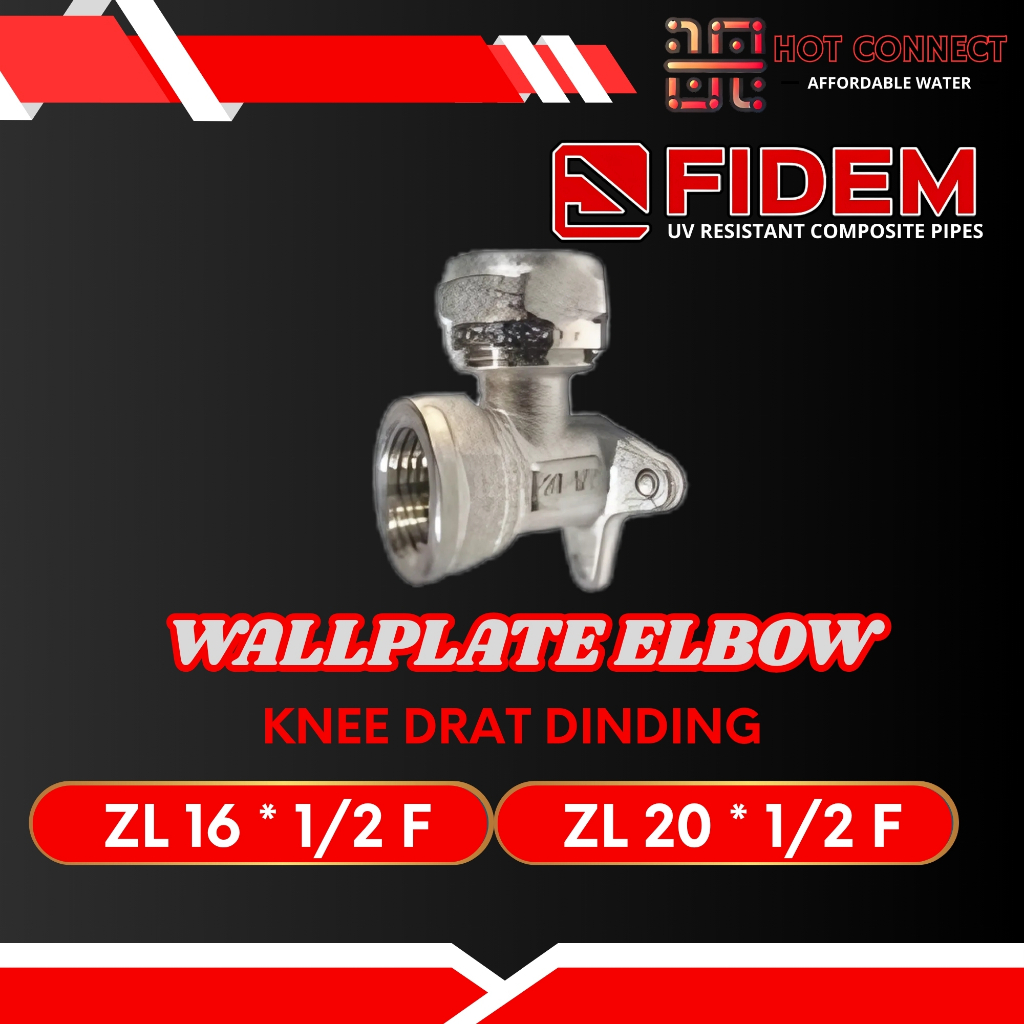 Knee Dinding Fidem / Wallplate Elbow Knee Drat L  Pipa Air Panas