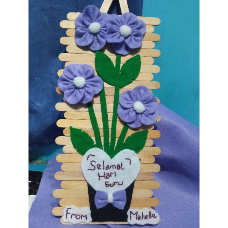 hiasan dinding kain flanel custom nama