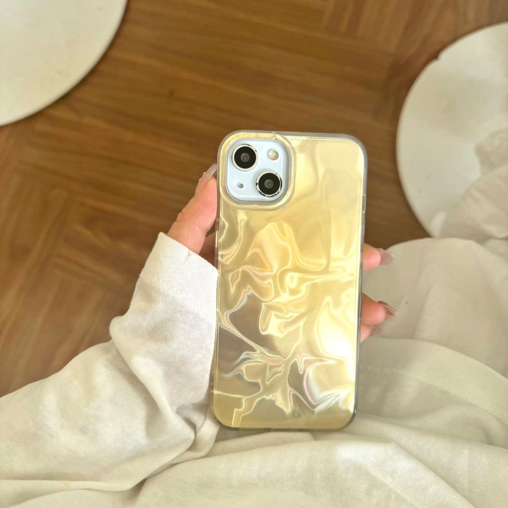 Case Iphone Case Gradient Laser Gelombang 3D Mewah For Iphone 11 13 14 15