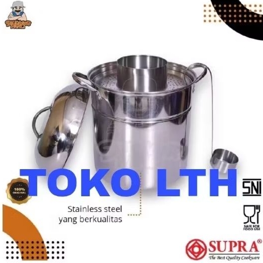 PANCI DANDANG BAKSO SUPRA 30 QT STAINLESS STOCKPOT STEAMER BULENG BASO