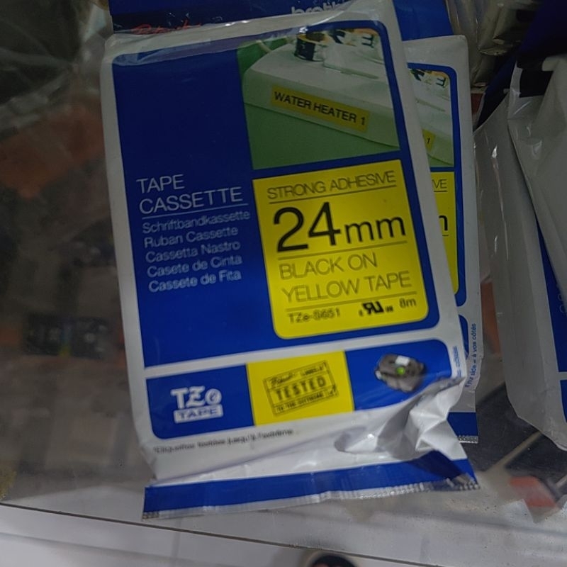 

Brother Label Tape TZE s651 24mm Black on Yellow