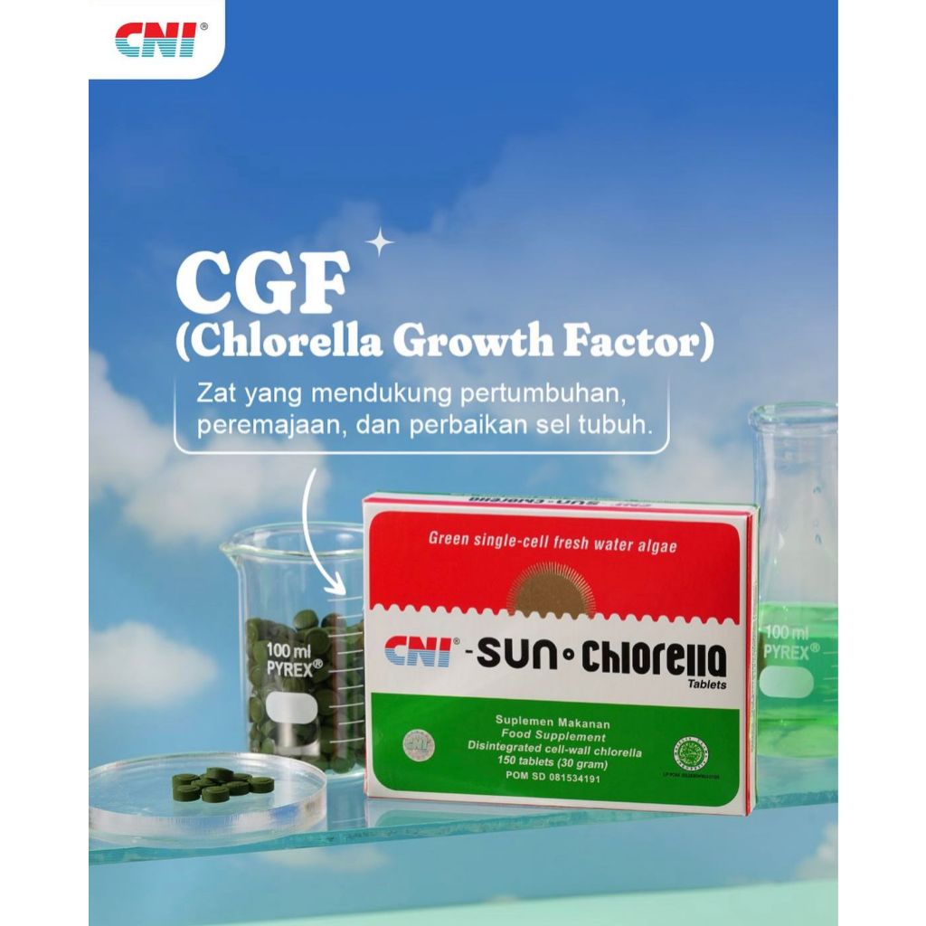 CNI Sun Chorella 150tablet/Suplemen kesehatan/CNI produk