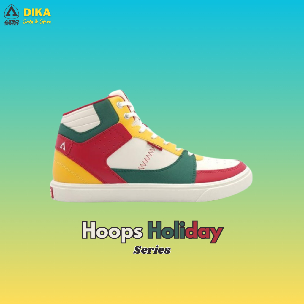 AEROSTREET HOOPS HOLIDAY NATURAL MERAH HIJAU TUA