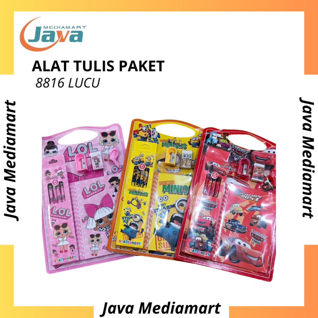 

Paket alat tulis anak anak karekter lucu 8816 murah