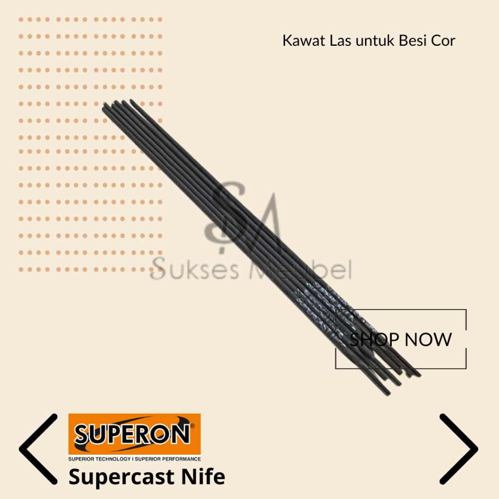 SUPERCAST NIFE BESI COR - SUPERON (1 PCS) / KAWAT LAS UNTUK BESI COR SUPERON
