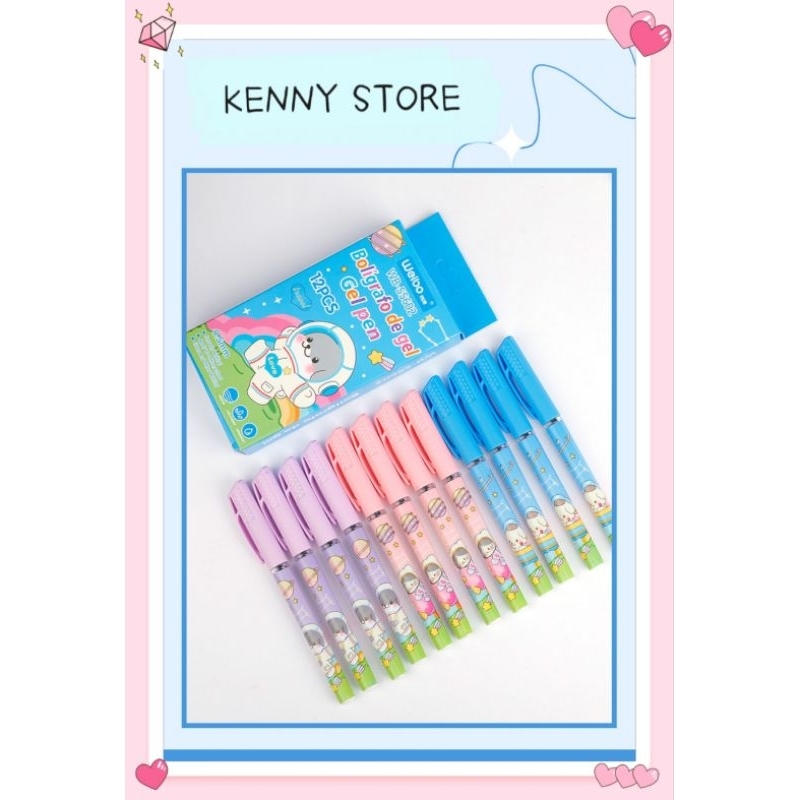 

(12 pcs) GELPEN WEIBO SPACE/ASTRONOT / PULPEN FANCY KARAKTER