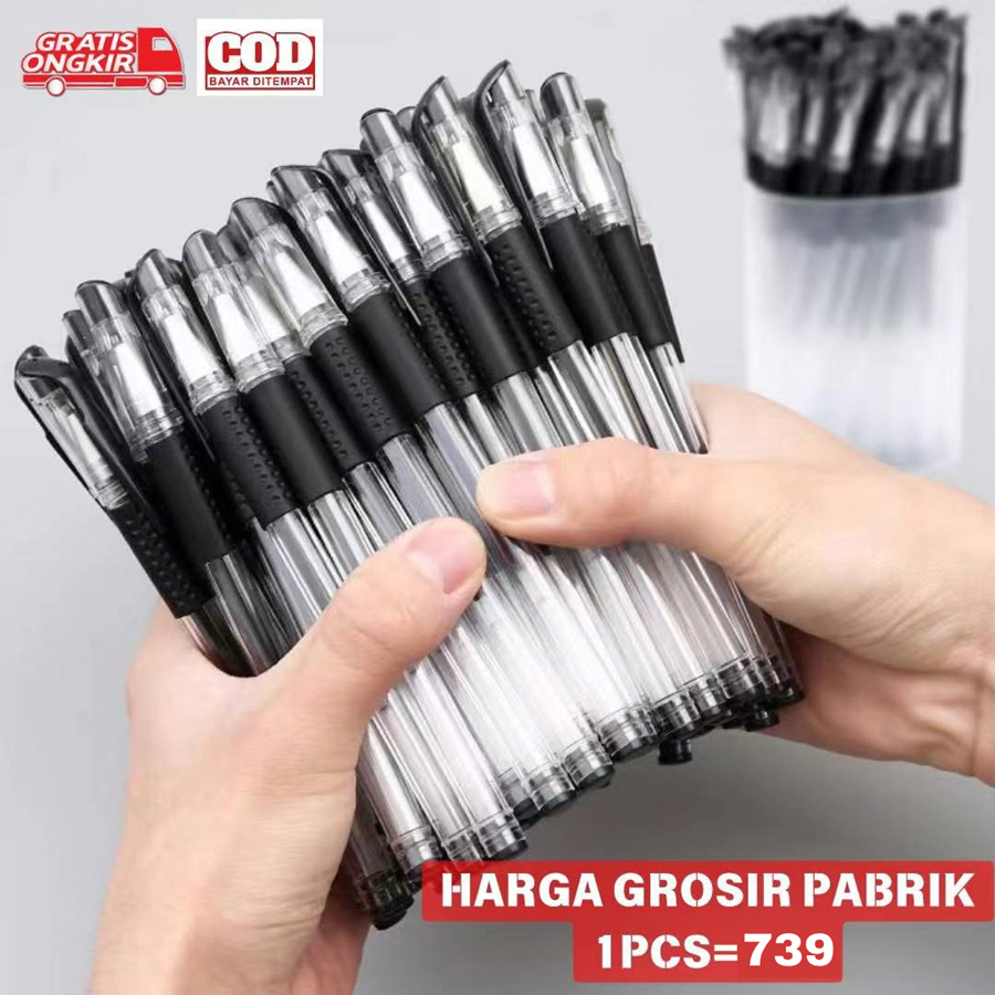 

(BISA COD) 12-50 PCS Pulpen Gel Ink 0.5mm Alat Tulis Perlengkapan Sekolah Refill Tinta Isi Pena 0.5 mm Pen Stationery