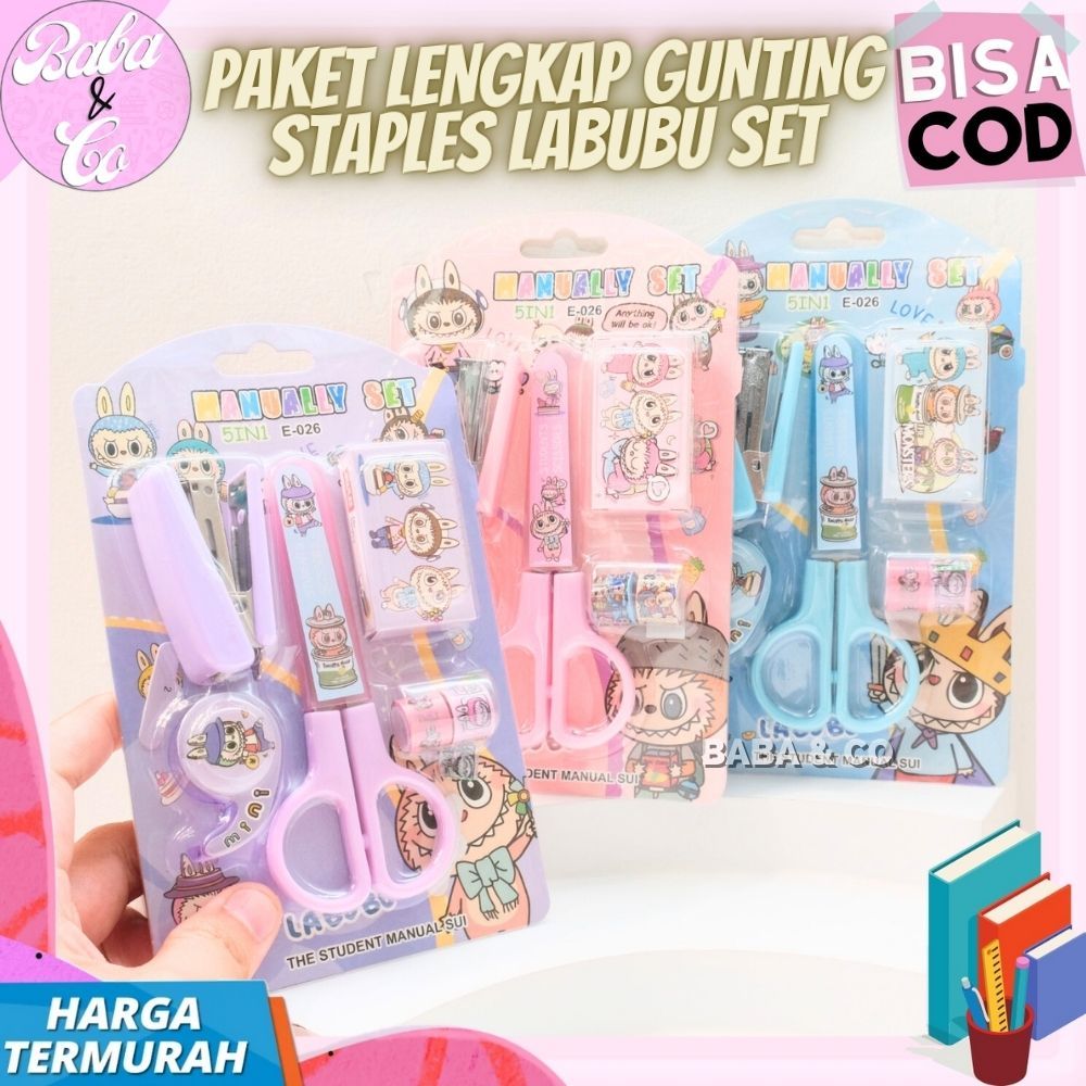 

1 SET GUNTING STAPLES LABUBU LUCU UNIK PAKET GUNTING STAPLES LABU LABU LABUBU MURAH STAPLER ISOLASI LABUBU