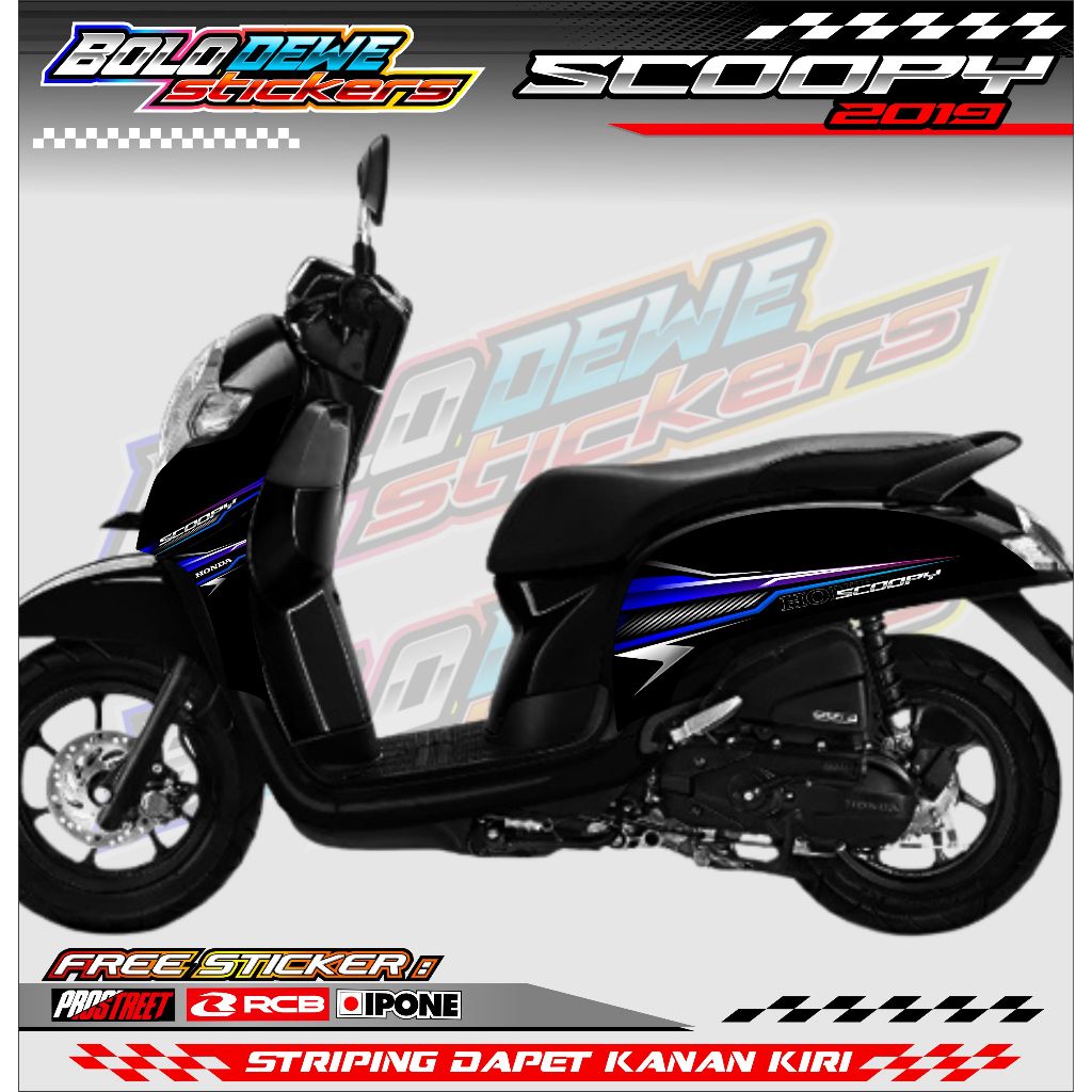 STRIPING VARIASI HONDA SCOOPY  2019 / STICKER LIST VARIASI MOTOR HONDA SCOOPY 2019