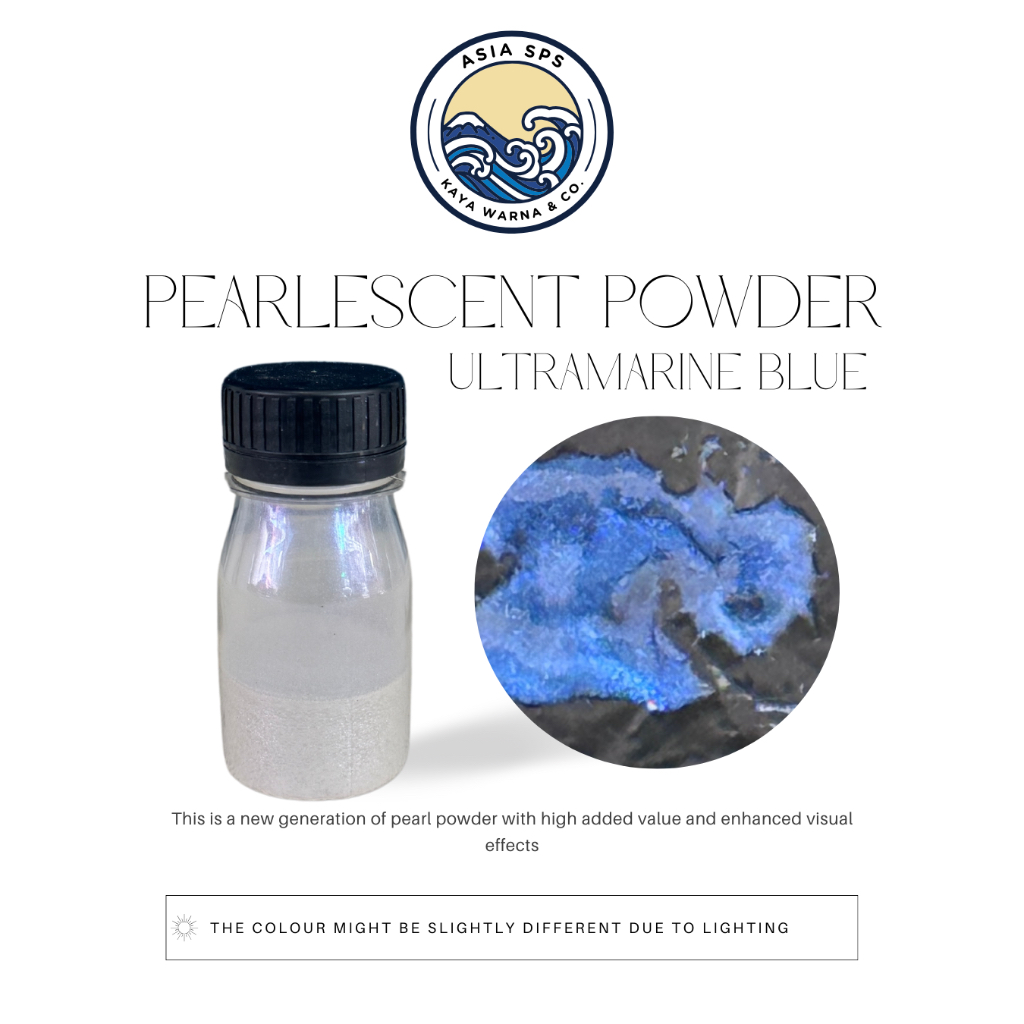 

Bubuk Mutiara Bunglon Premium Pearlescent ULTRAMARINE BLUE Serbuk Dekorasi Otomotif Resin Sablon 15G