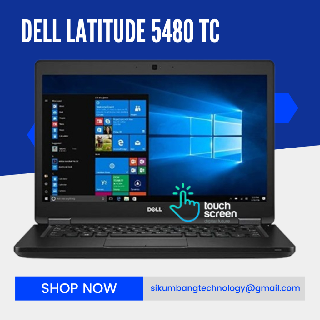 Laptop Second Dell Latitude 5480 Touch Screen Intel Core i5 Gen 6 Ram 8GB SSD 256