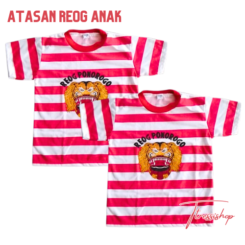 Kaos Reog Ponorogo Anak Kaos Barongan Merah Putih Baju Reog Anak Atasan