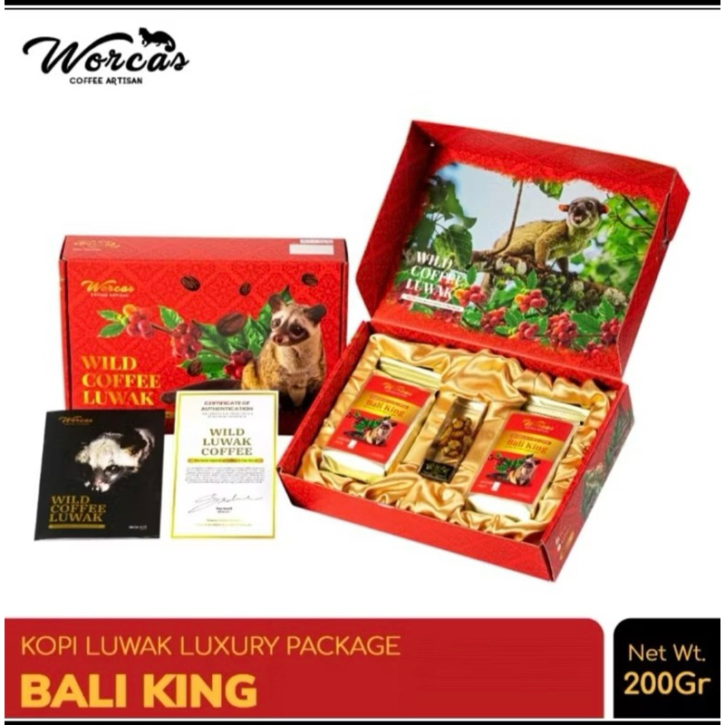 

worcas luwak coffee box luxury,luwak liar Bali king 200 gr 1 box