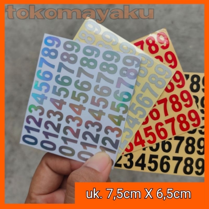 

Stiker cutting angka mini | stiker helm | stiker binder