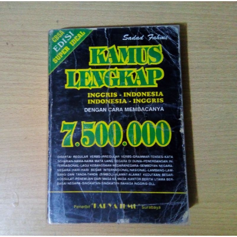 Kamus Lengkap 7.500.000 Inggris - Indonesia, Indonesia - Inggris, 1991