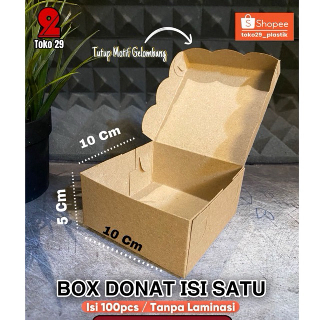 

Kotak Donat / Box Donut Kraft Coklat Polos
