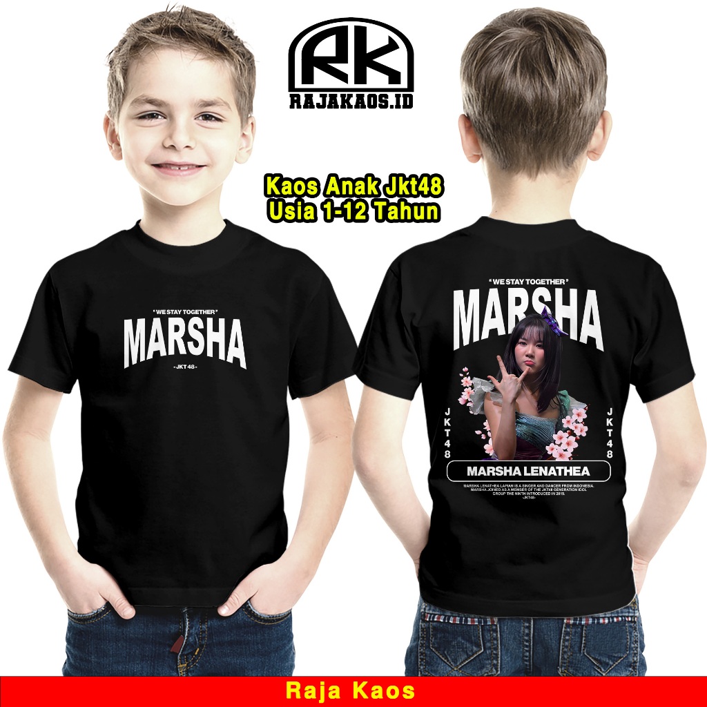 Kaos Anak Marsha JKT48 V2 - Kaos JKT48 - T-Shirt My Oshi Member JKT48 - Baju Streetwear Aesthetic