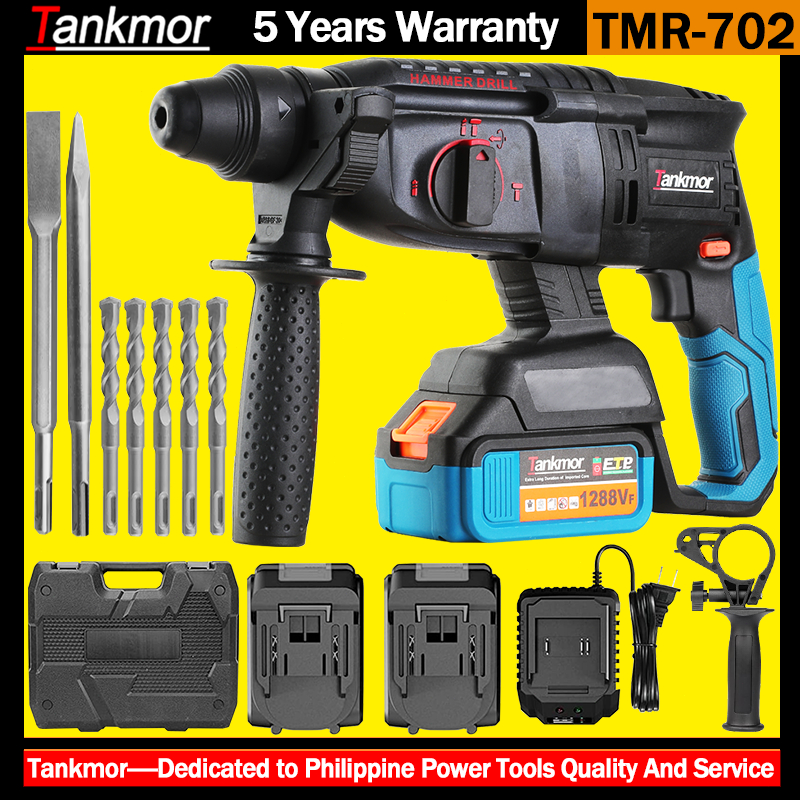 Tankmor TMR-702 Bor Palu Putar Palu Tanpa Kabel Berkualitas Tinggi Bor Dampak Listrik Tanpa Sikat Pa