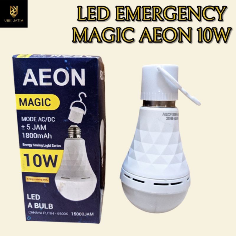 Lampu Emergency LED 10W AEON – Lampu Darurat Mati Listrik / Magic Bulb Cas Portable