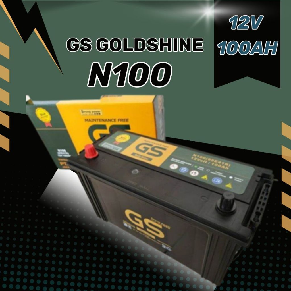 AKI BATERAI KERING GS GOLD SHINE N100/95E41R 12V 100AH Truck Genset