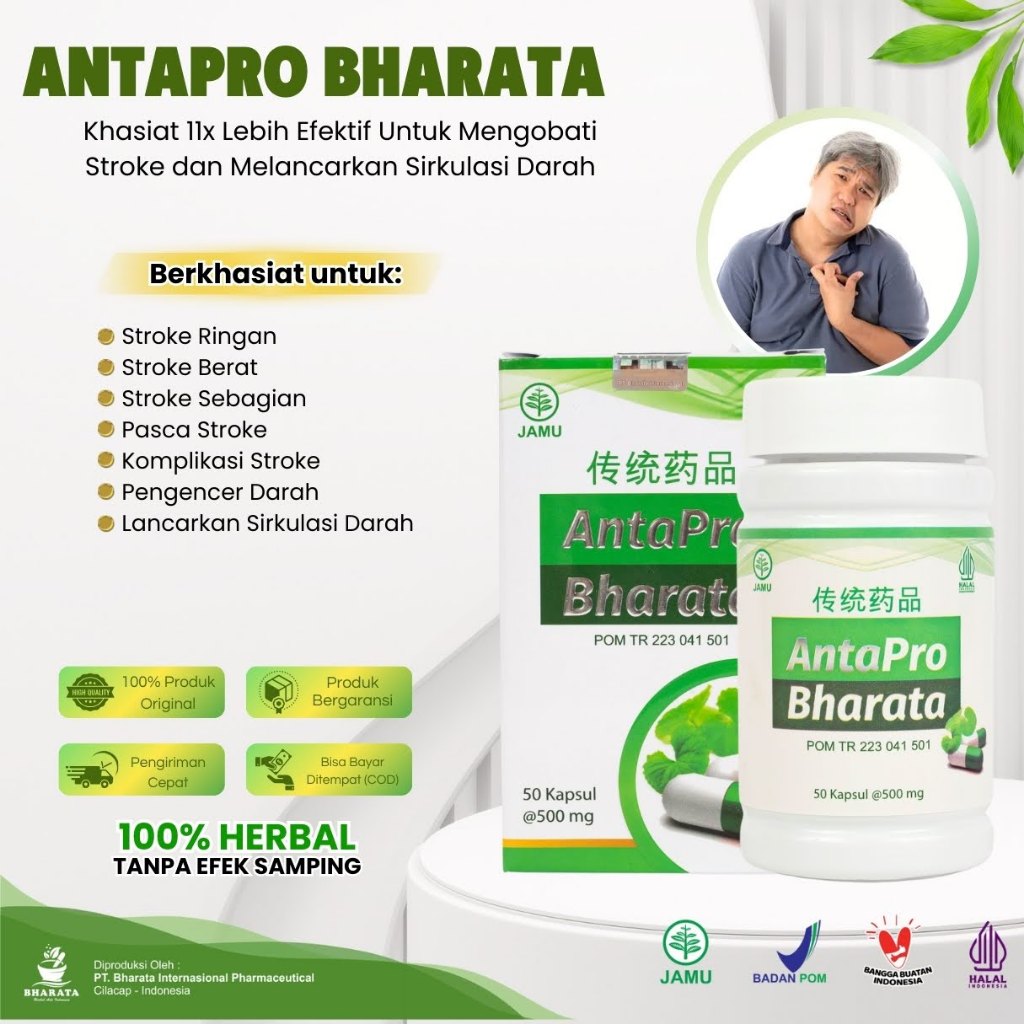 Obat Stroke Herbal Ampuh ANTAPRO BHARATA Original - Obat Stroke Berat - Obat Stroke Ringan Ampuh