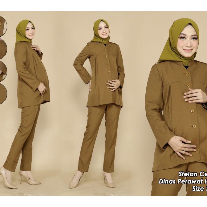 Promo Blazer baju kerja kantor seragam dinas Pemda baju khaki seragam Pemda hamil baju hamil baju bu