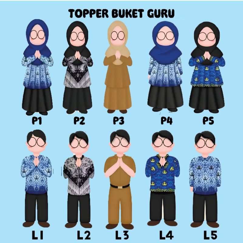

Topper Hari Guru Untuk buket(JUMBO)