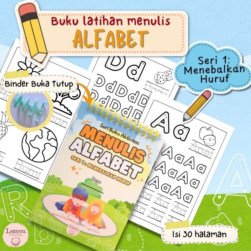 

Buku Aktivitas Latihan Menulis Alfabet