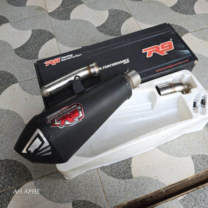 slip on knalpot R9 ASSEN original kawasaki NINJA 250 FI OLD - NINJA 250 R KARBU - Z250