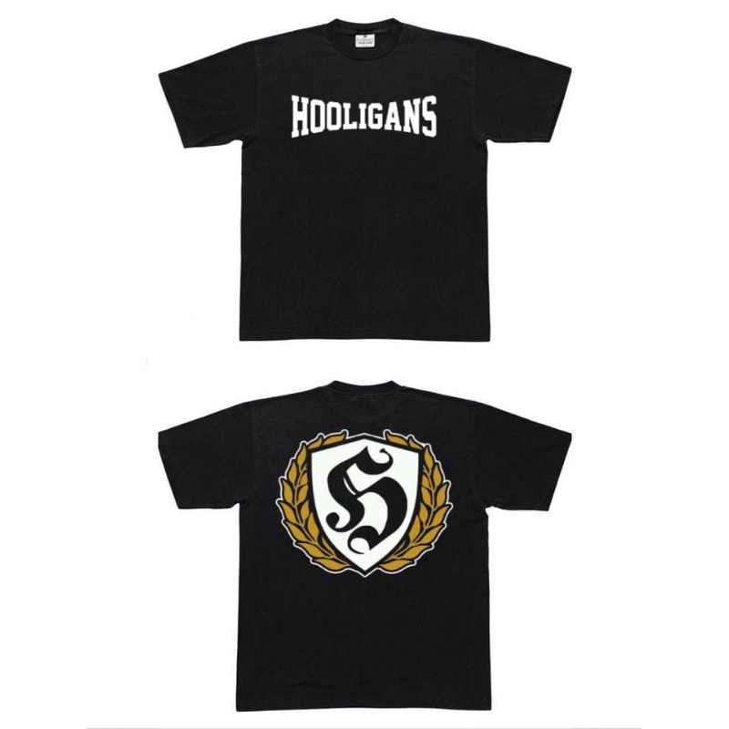 Hooligans Tshirt Casual - Tshirt Black - Tshirt Hooligans