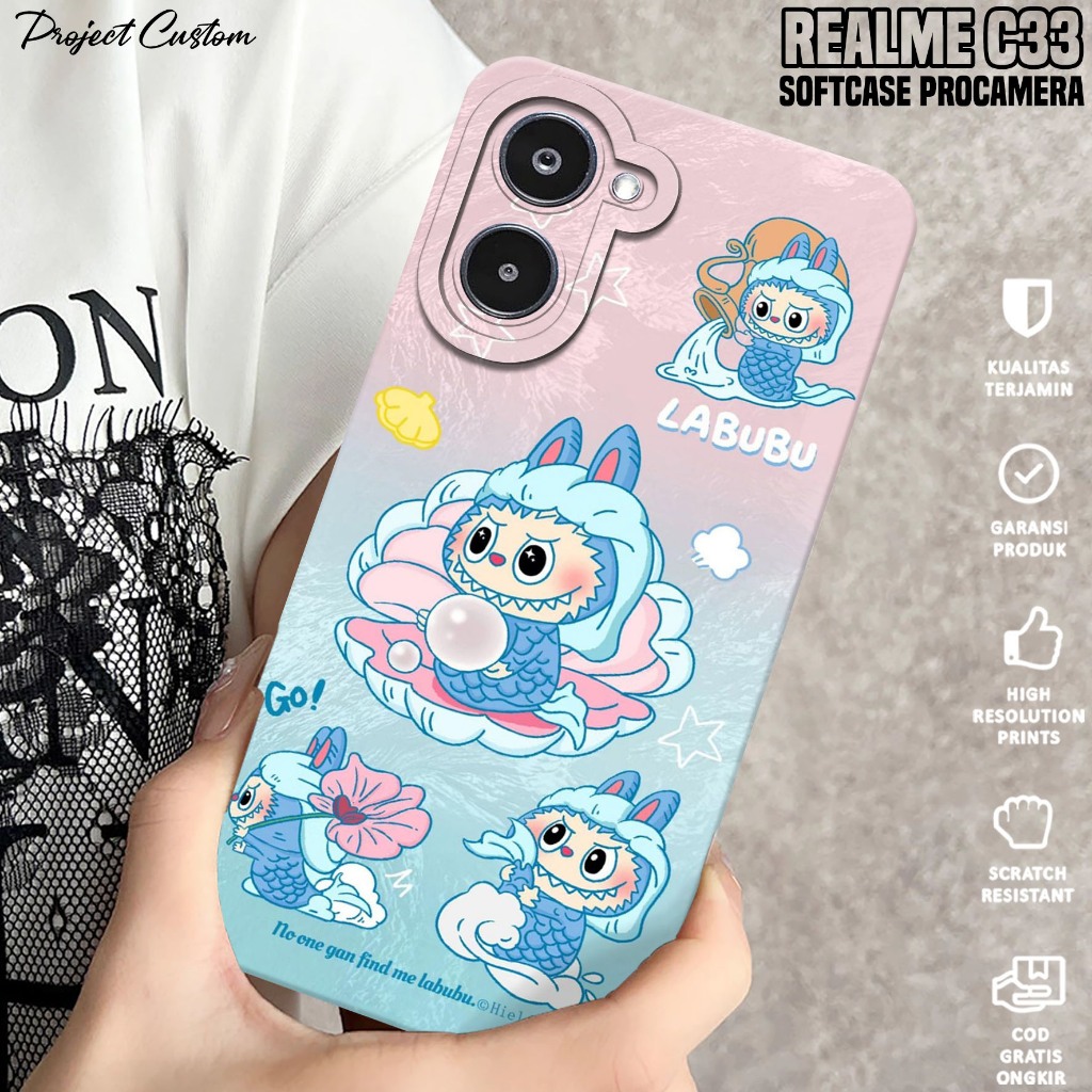 Softcase Hp Realme C33 - Case Hp Realme C33 ( Labubu ) Silikon Hp Realme C33 - Casing Hp Realme C33 