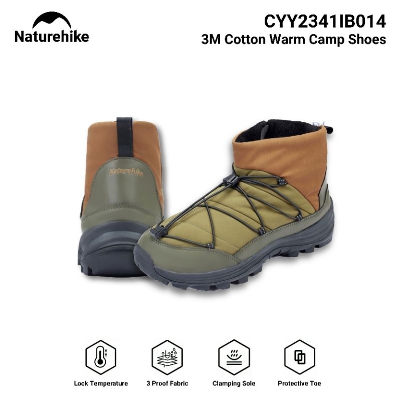 SEPATU WINTER NATUREHIKE CYY2341IB014 3M COTTON WARM CAMP SHOES BOOTS SEPATU CAMPING HANGAT MUSIM DI