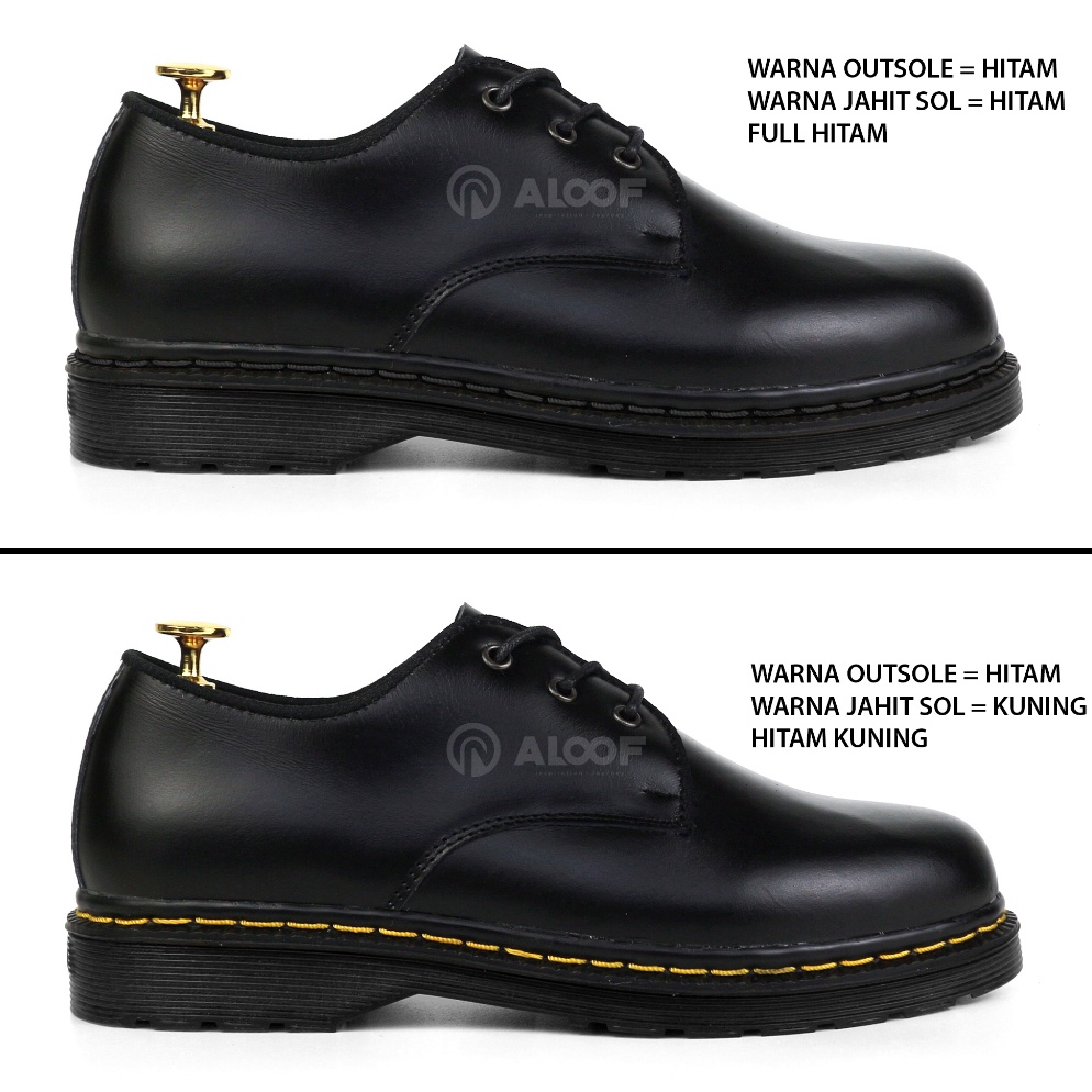 KODE H55N 3944 Aloof NAMPI  Sepatu Derby Formal Docmart 3 Hole Pria Original Kulit Asli